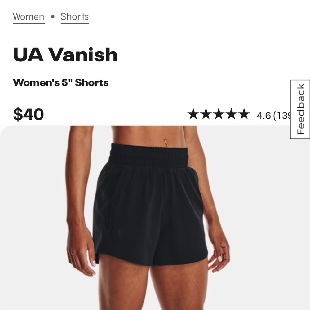 Lot of 2 Women’s Under Armour UA 5” Shorts Black and Green